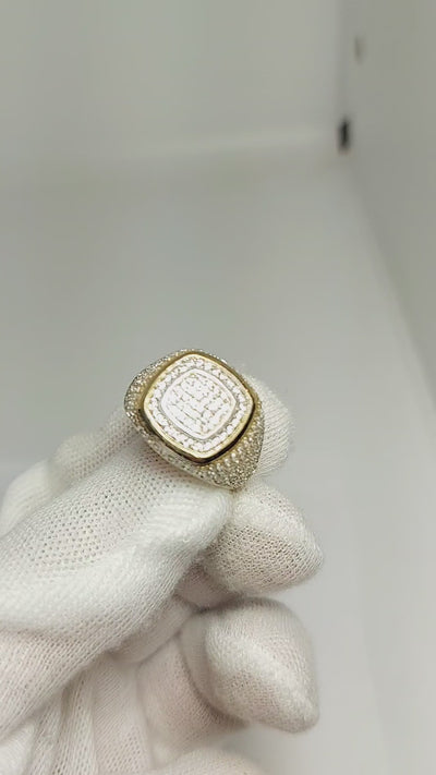 10k Gold Ring filled with CZ stones