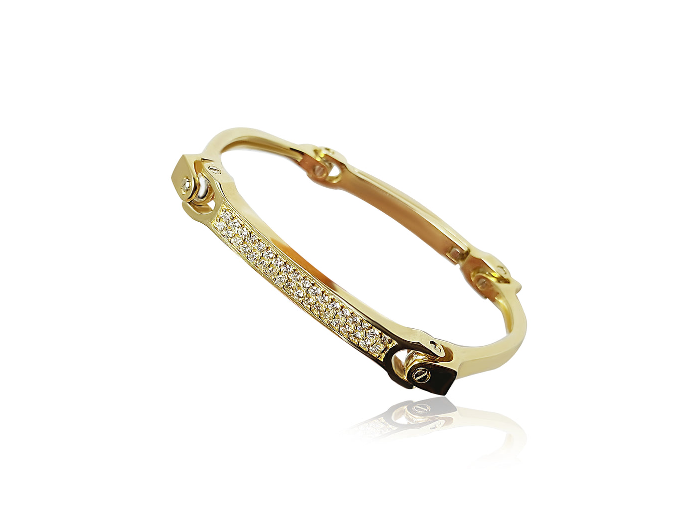 Gold Bangle Bracelet Handmade only at Panther Jewelry