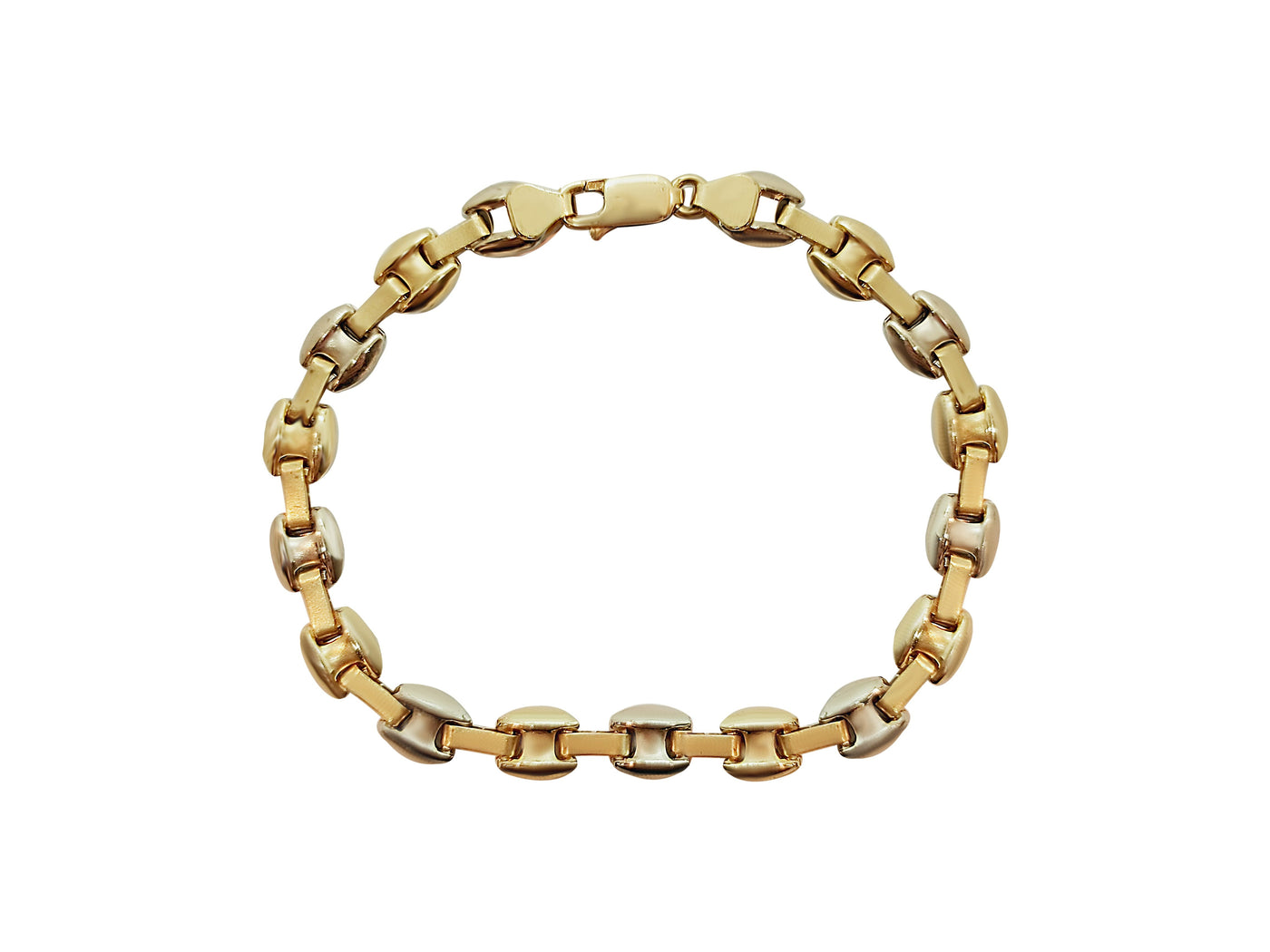 10k Gold Bracelet 2 tone for men and women