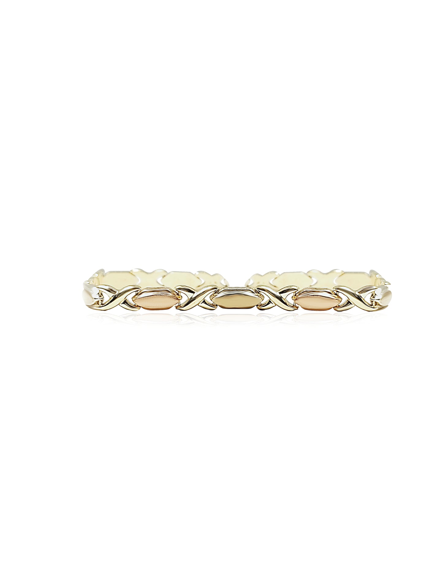 10k Gold Bracelet 3 tone, 4.85mm width, 4.65 gram