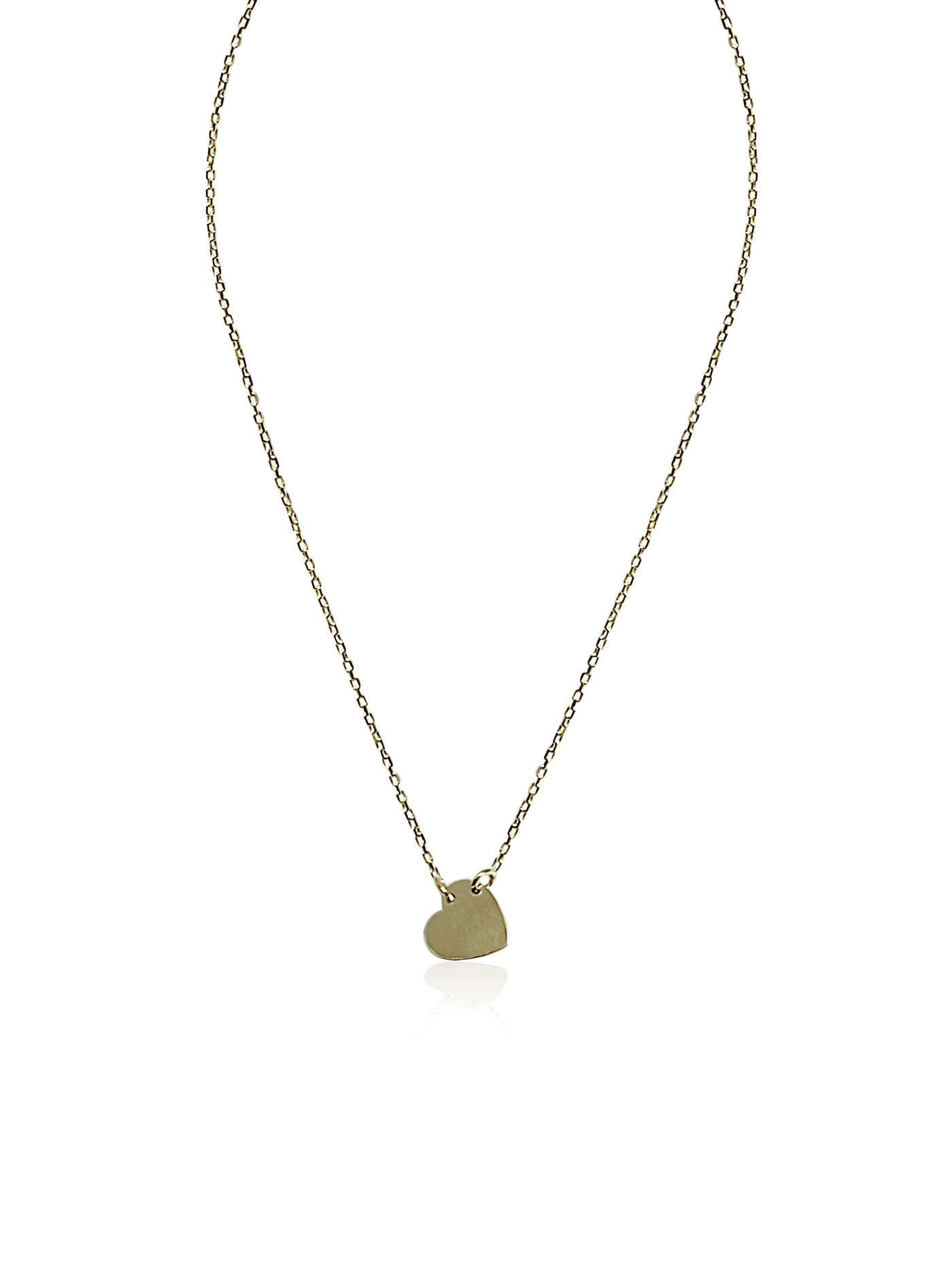 Gold necklace for women with heart