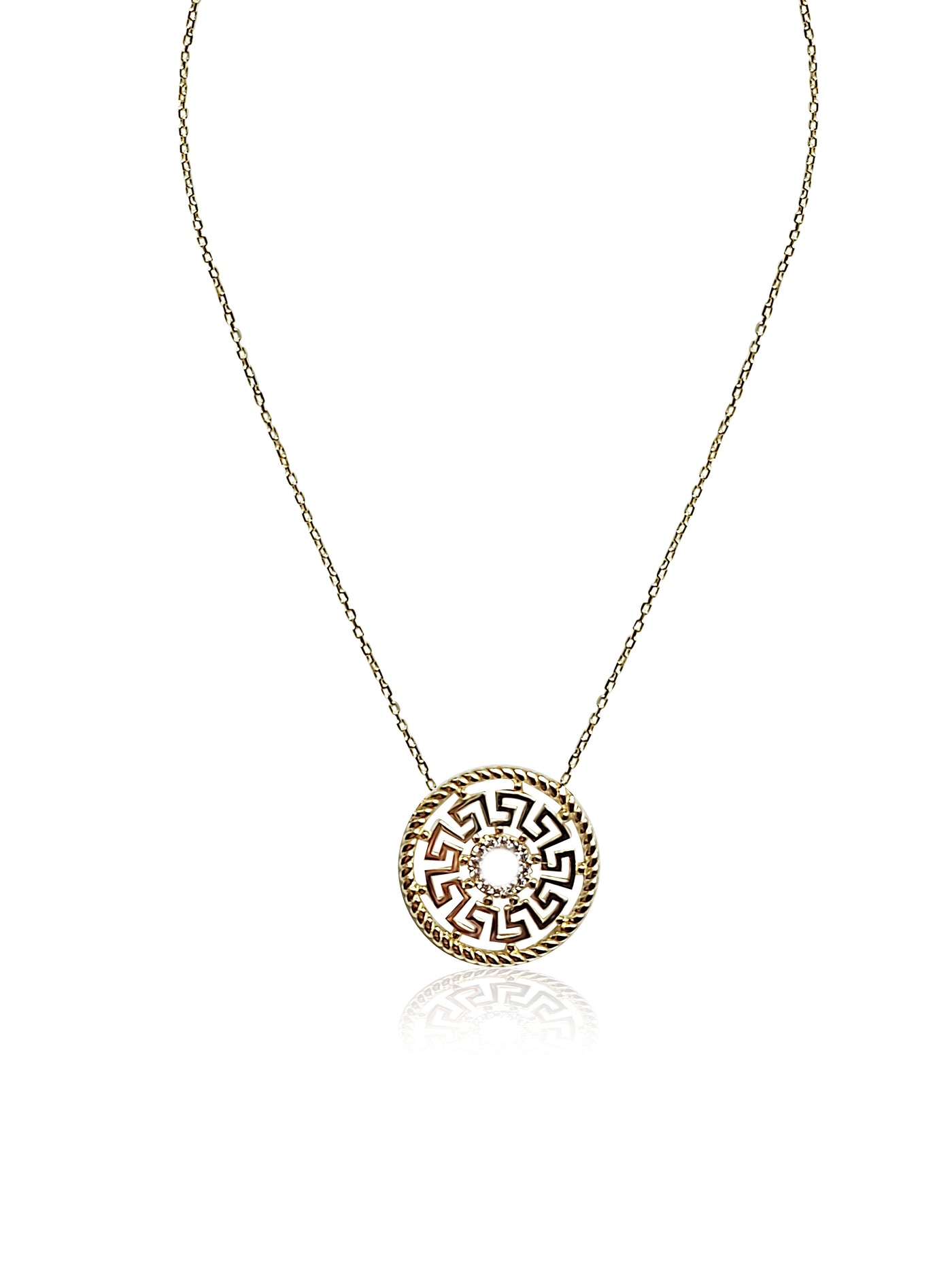 Gold necklace for women with Greek design