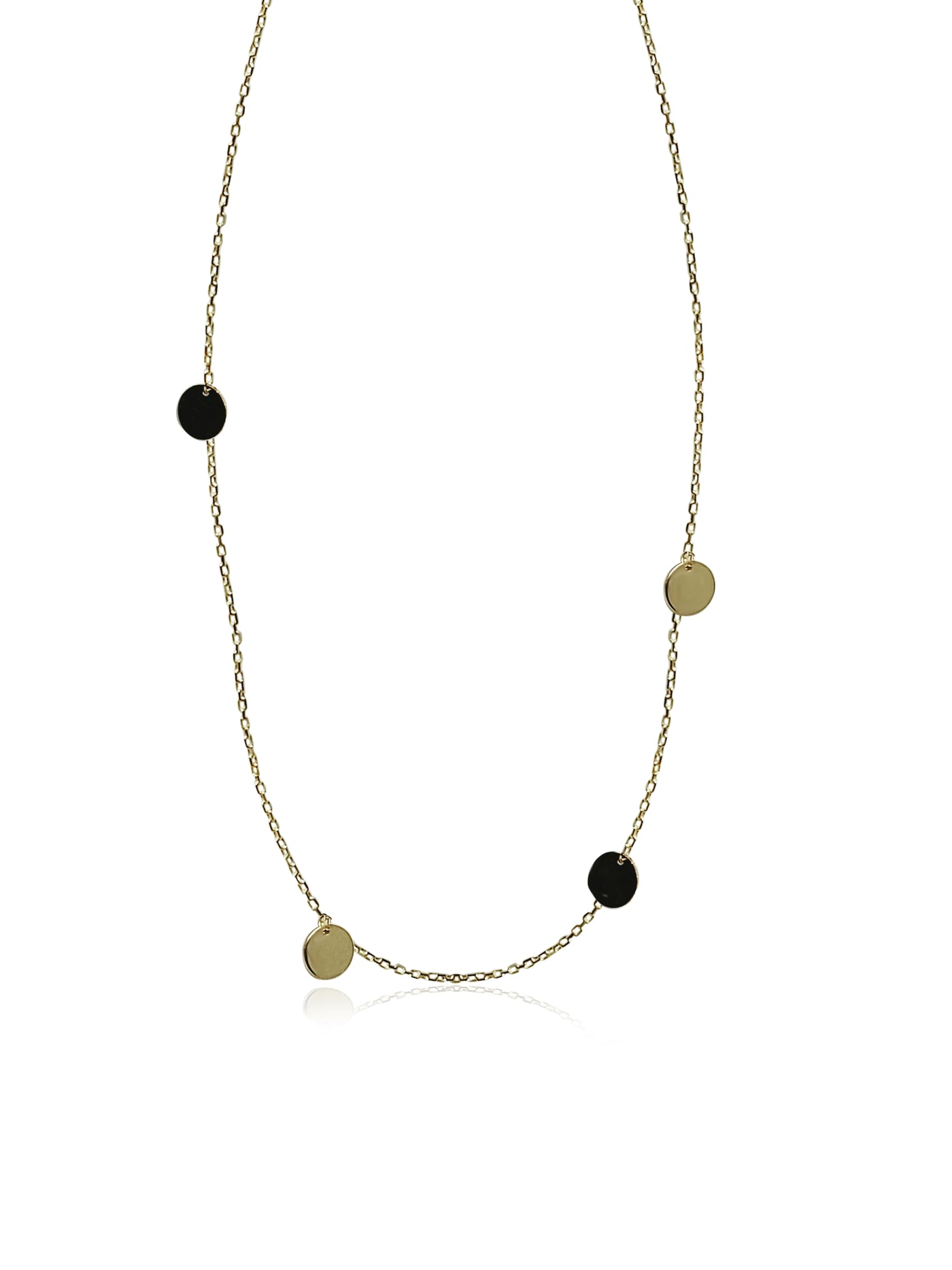 Gold reflecting necklace for women