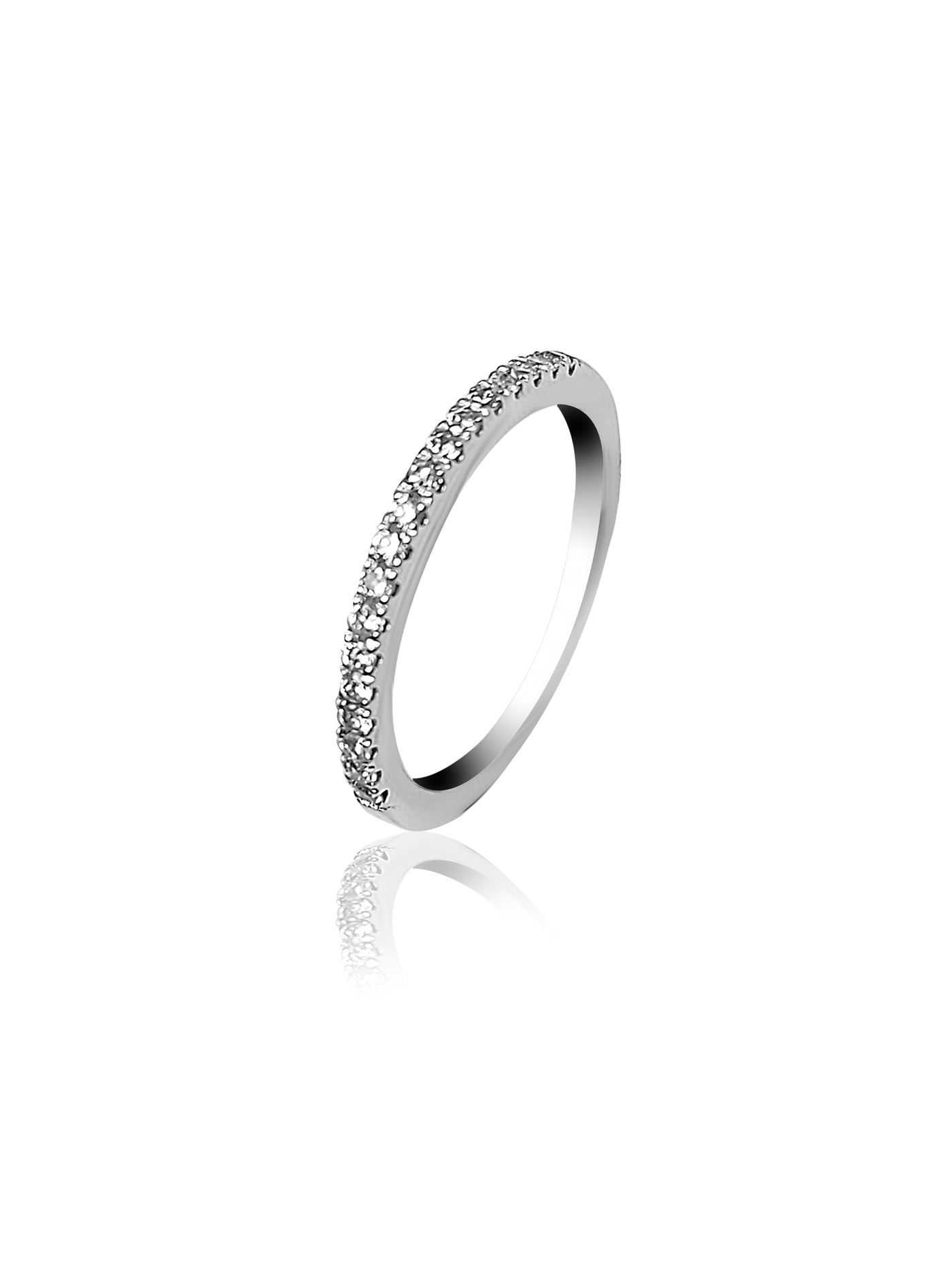 Pavé Wedding Ring with 18 Round cut Diamond