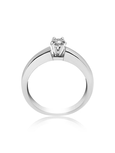 White Gold Engagement Ring with Diamond