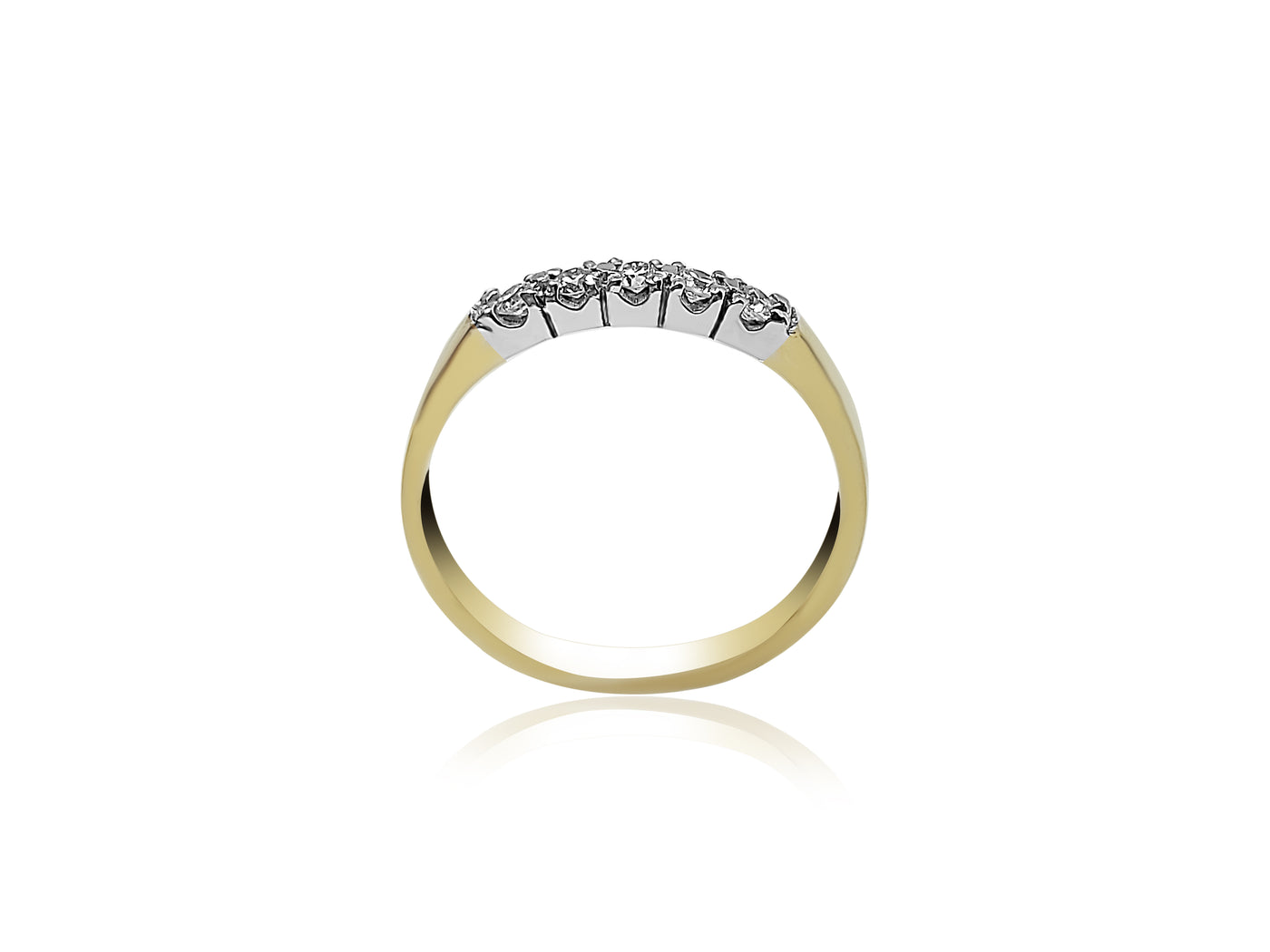 Wedding Ring 2 tone with Diamonds