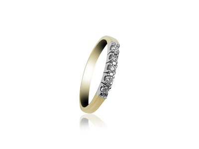 Wedding Ring 2 tone with Diamonds