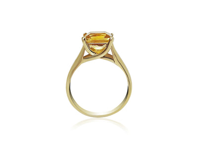 Gold Birthstone Ring with Citrine Stone