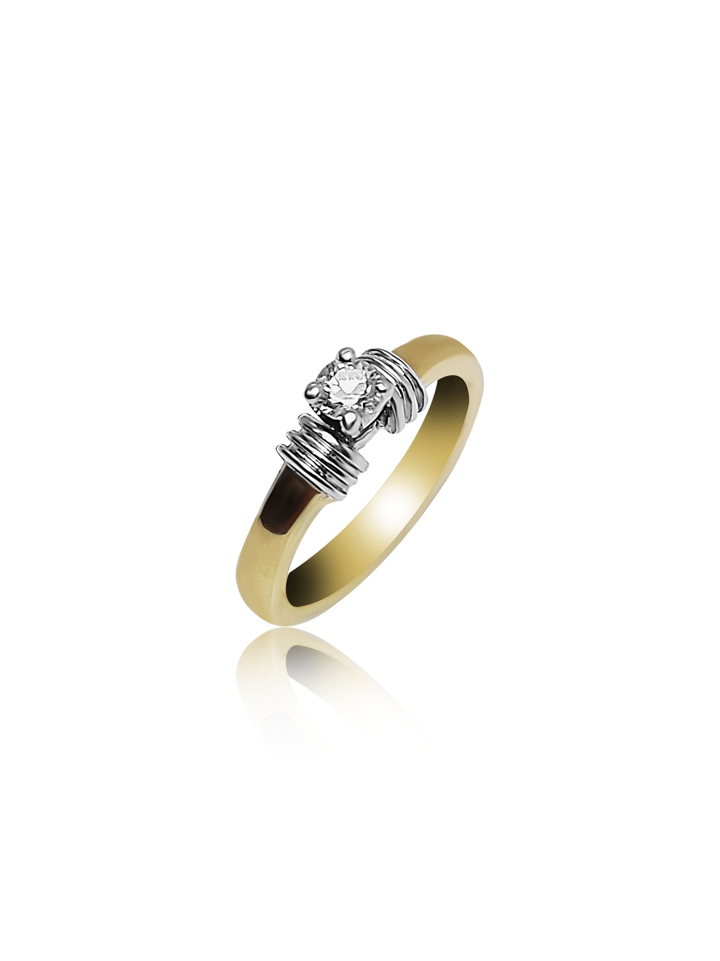 Engagement Ring 2 tone with Diamond