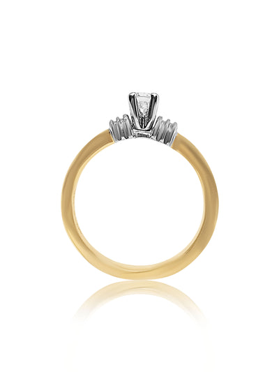 Engagement Ring 2 tone with Diamond