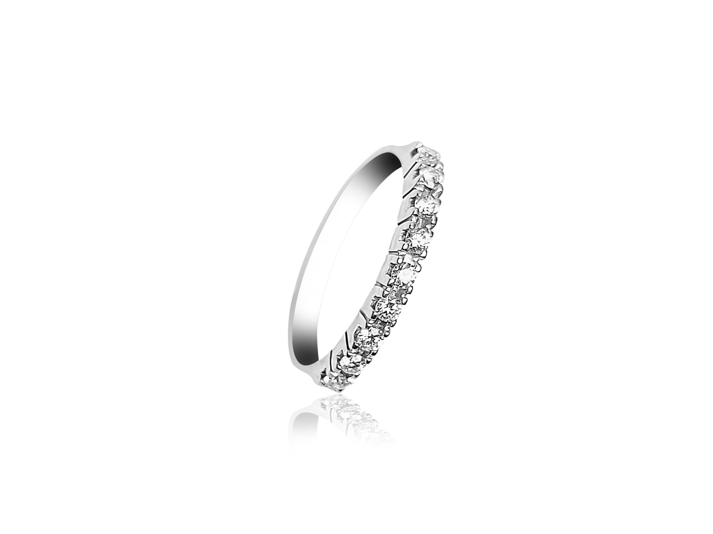 Half Eternity Wedding Ring with nine diamonds