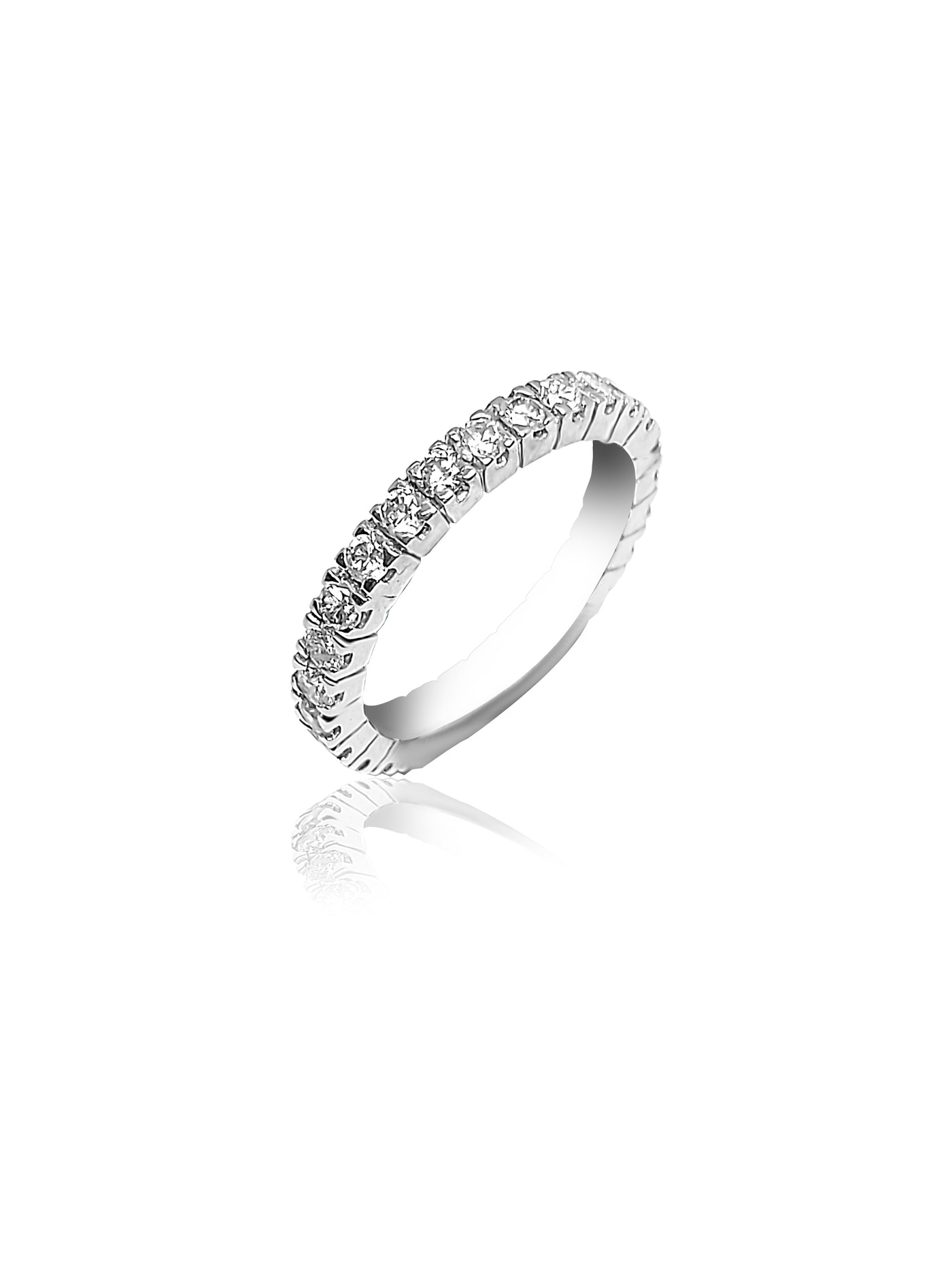 Full Eternity Wedding Ring with 27 Round cut Brilliant Diamonds