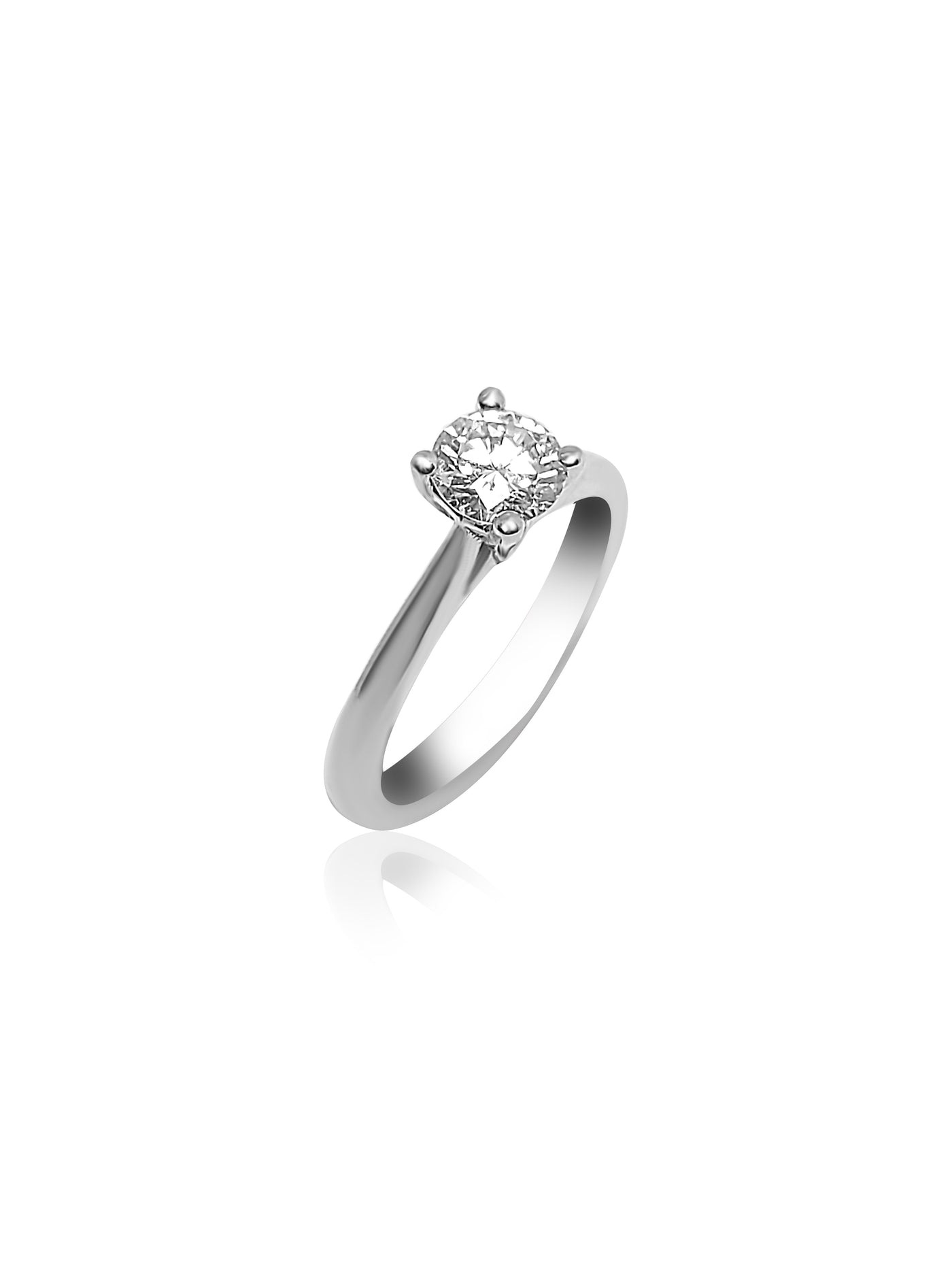 14k White Gold Engagement Ring, 0.60ct diamond