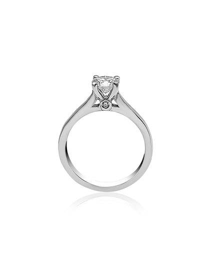 14k White Gold Engagement Ring, 0.60ct diamond