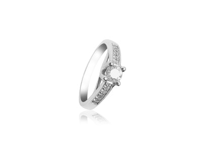 Pavé Engagement Ring with Diamonds