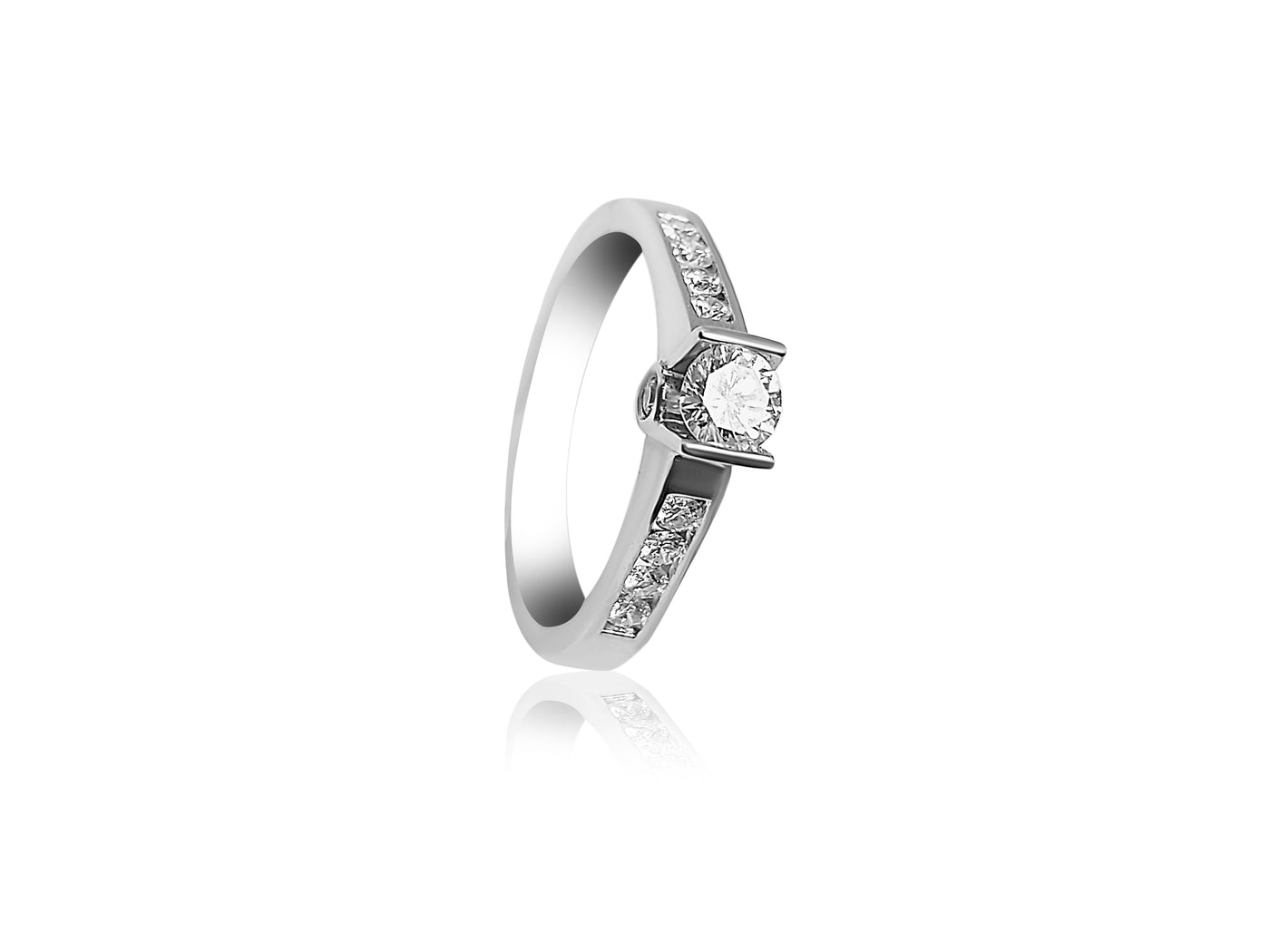 Pavé Engagement Ring with Diamonds