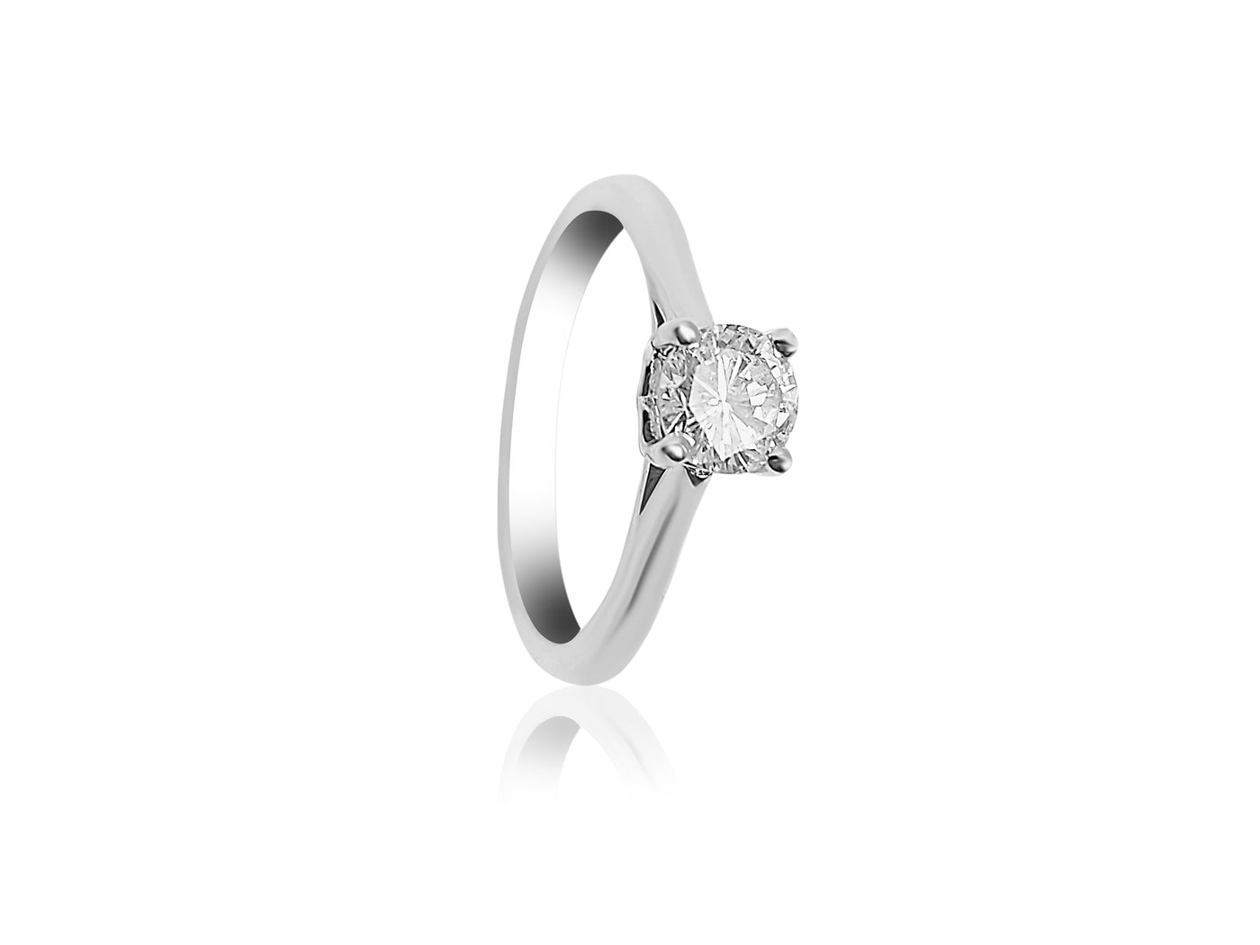 Solitaire Engagement Ring with 0.62ct Round cut Diamond