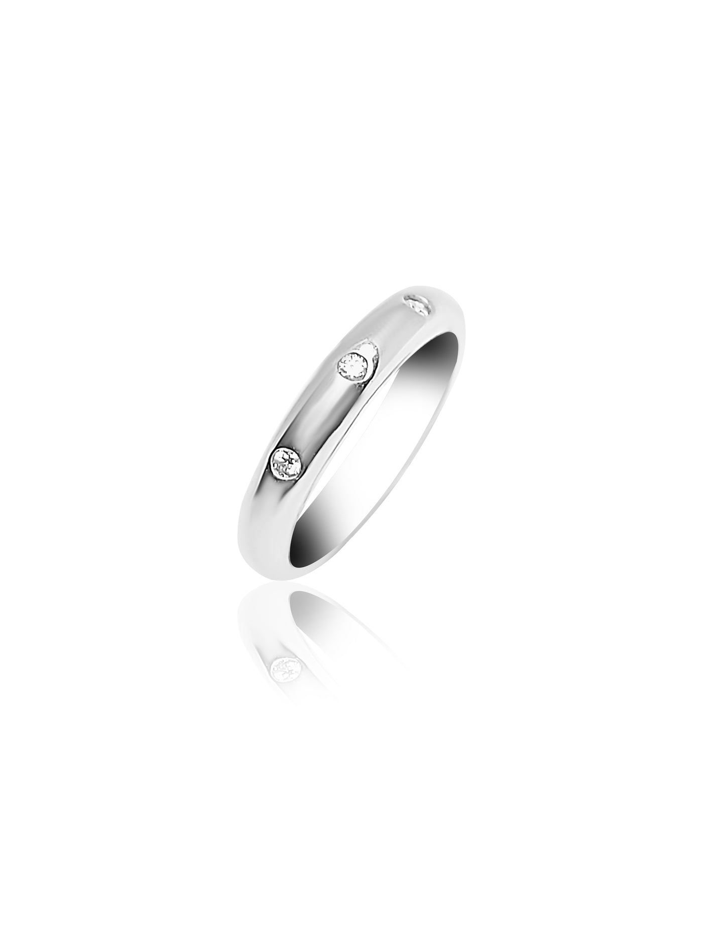 Simple Wedding Ring with Round cut Diamonds