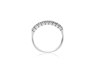 Half Eternity Wedding Ring with nine Round cut Diamonds