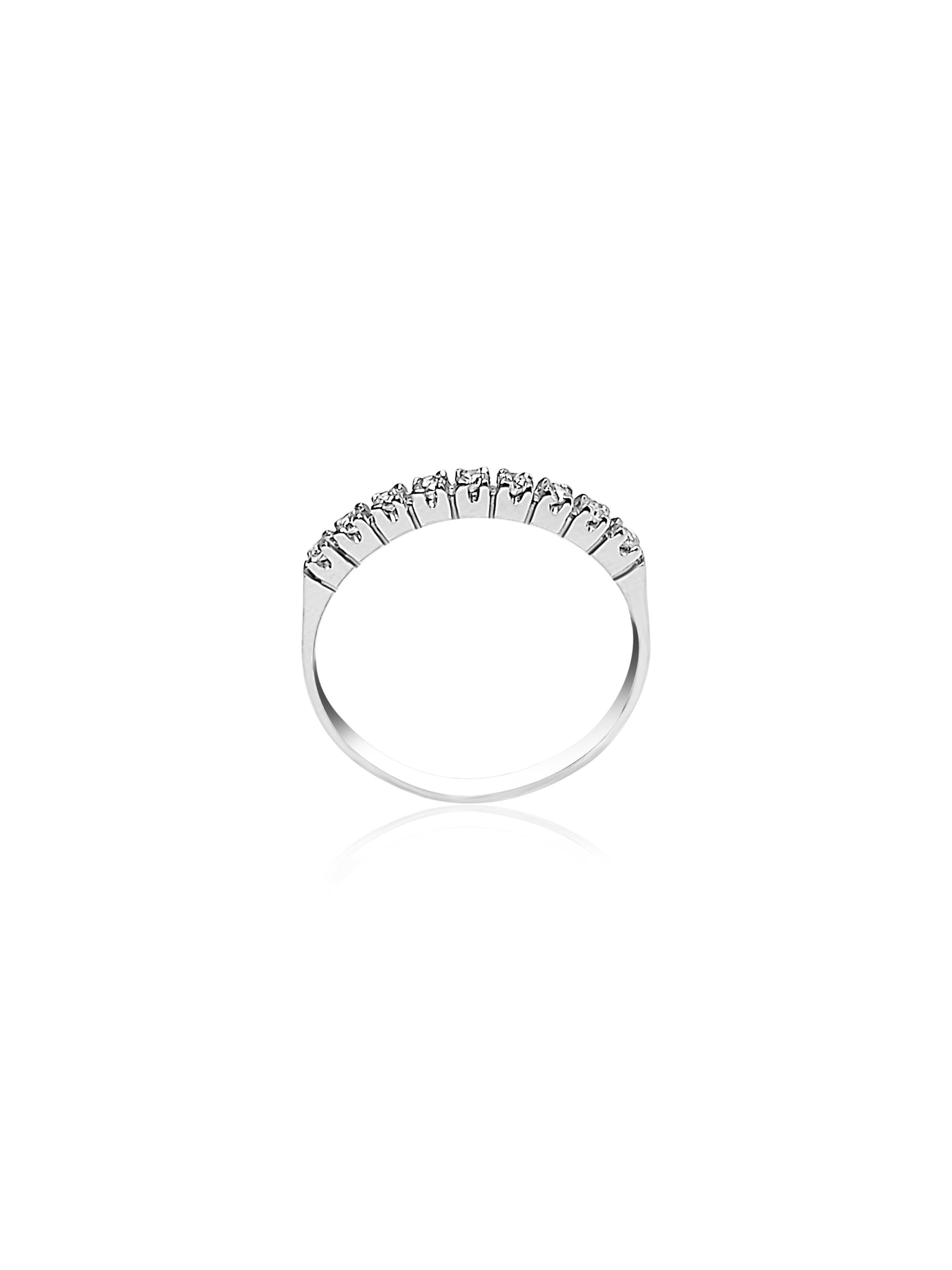 Half Eternity Wedding Ring with nine Round cut Diamonds