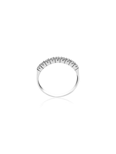 Half Eternity Wedding Ring with nine Round cut Diamonds