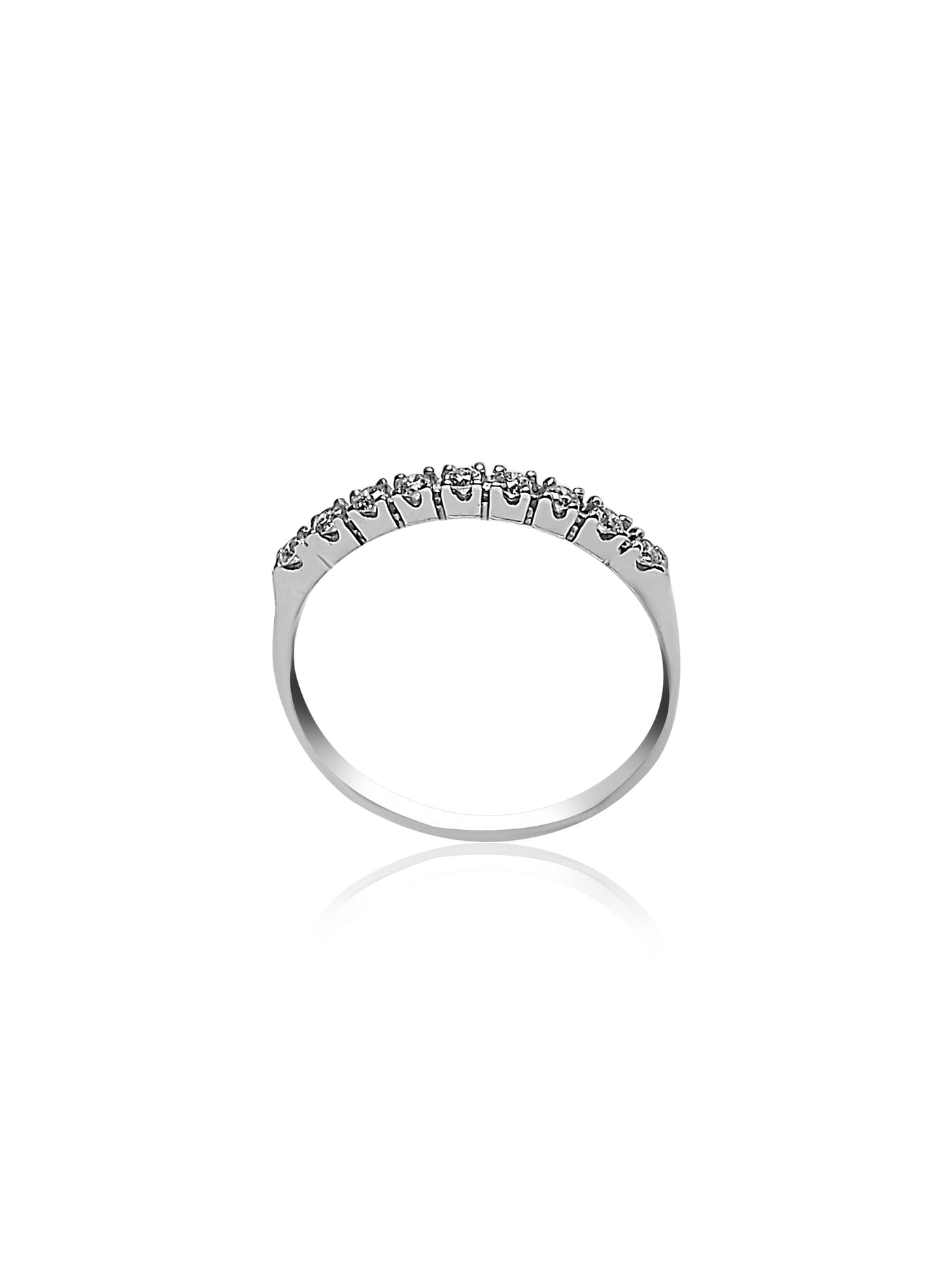 14k White Gold Wedding Ring, 0.20ct diamonds