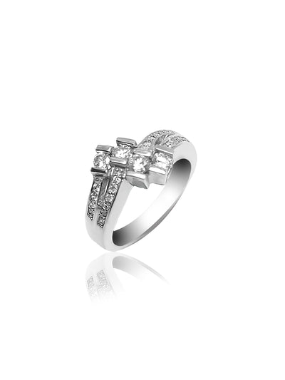 Fancy Engagement Ring with 0.50ct diamonds