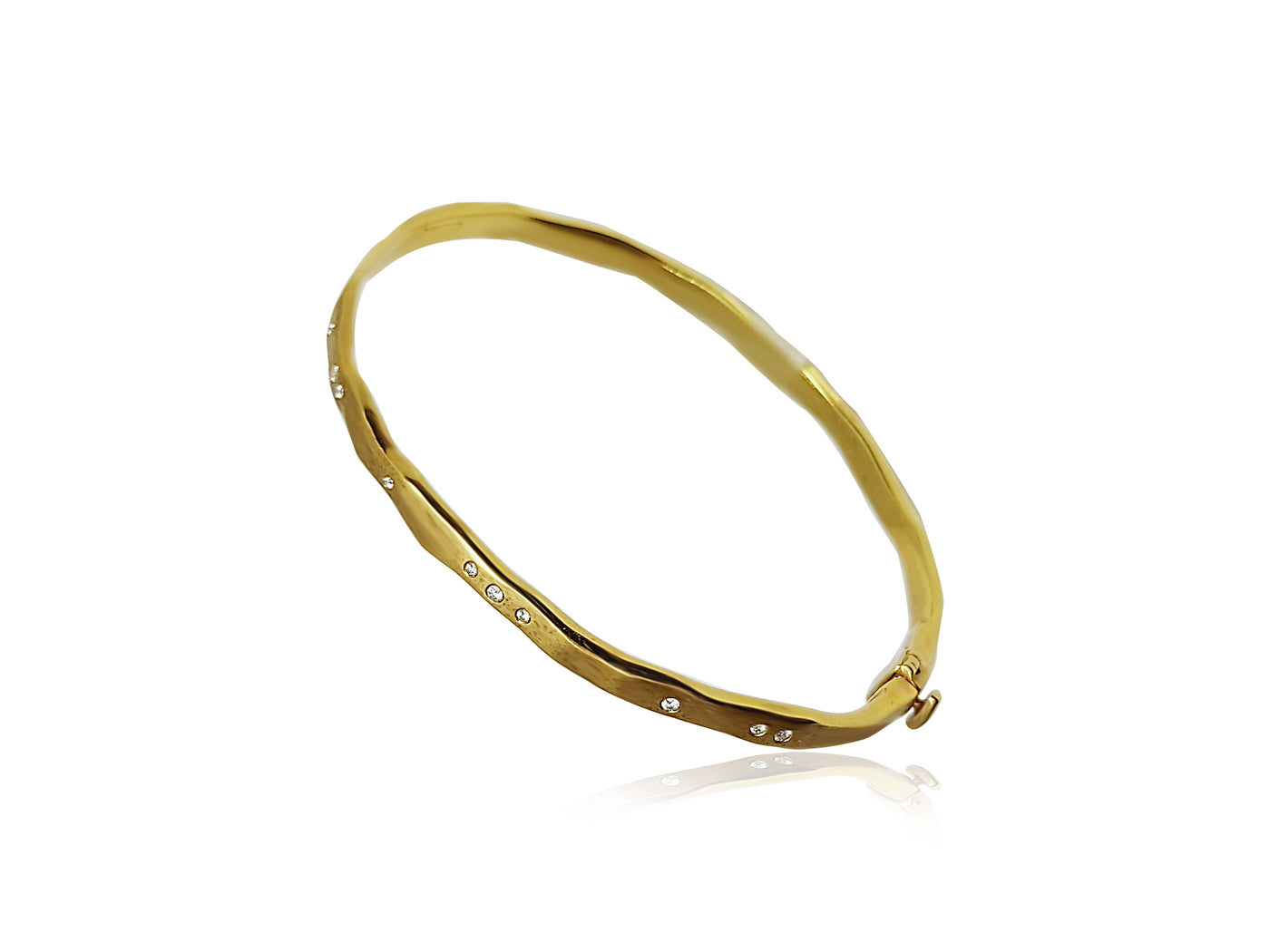 18k Gold Bangle Bracelet for women