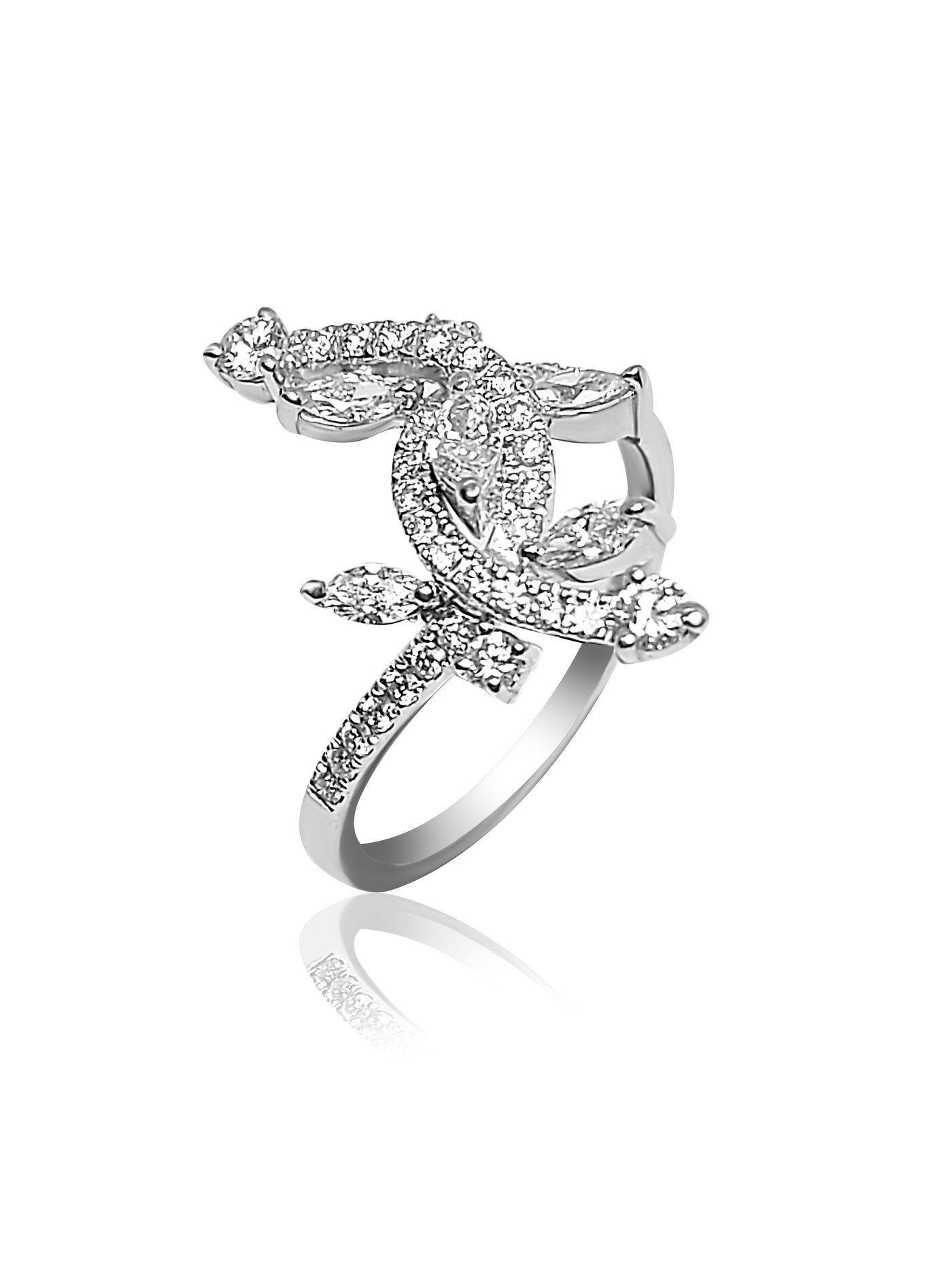 Fancy Ring with 0.67ct Round cut Diamonds