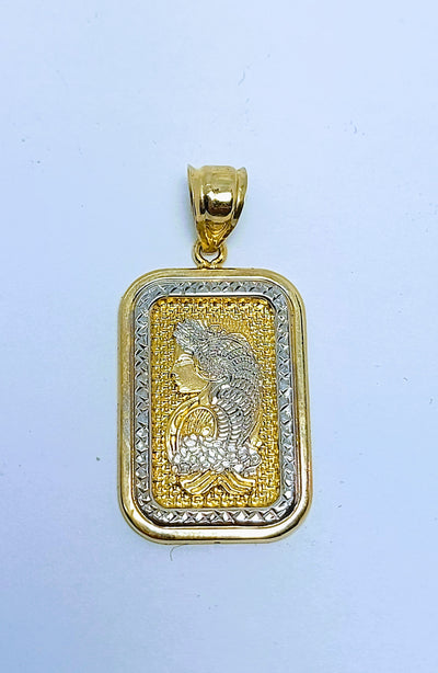 Beautiful Lady Gold Pendant