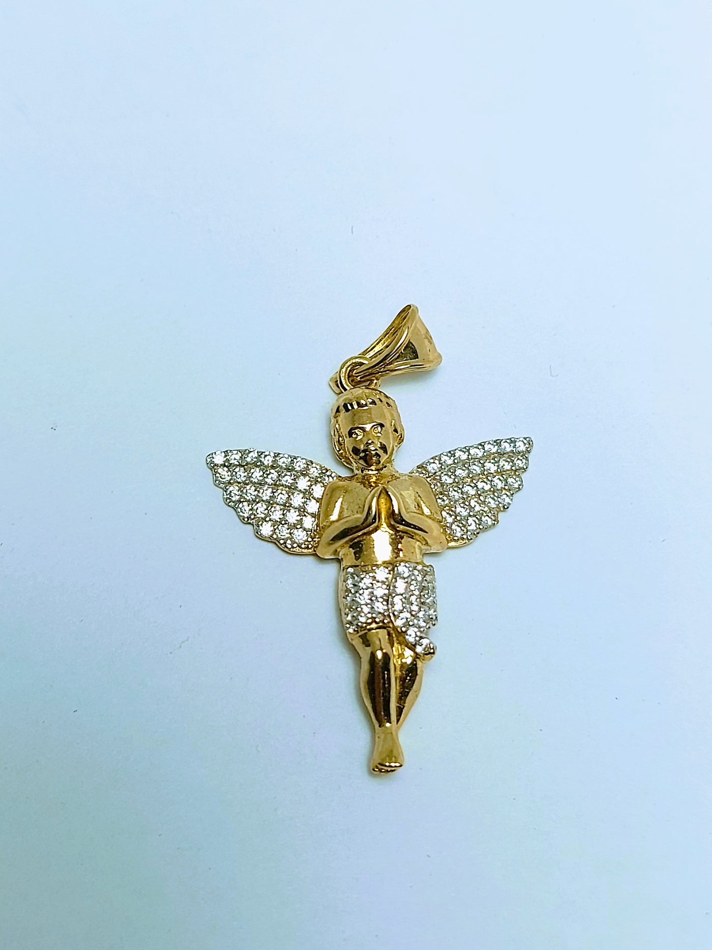 Praying Angel gold pendant