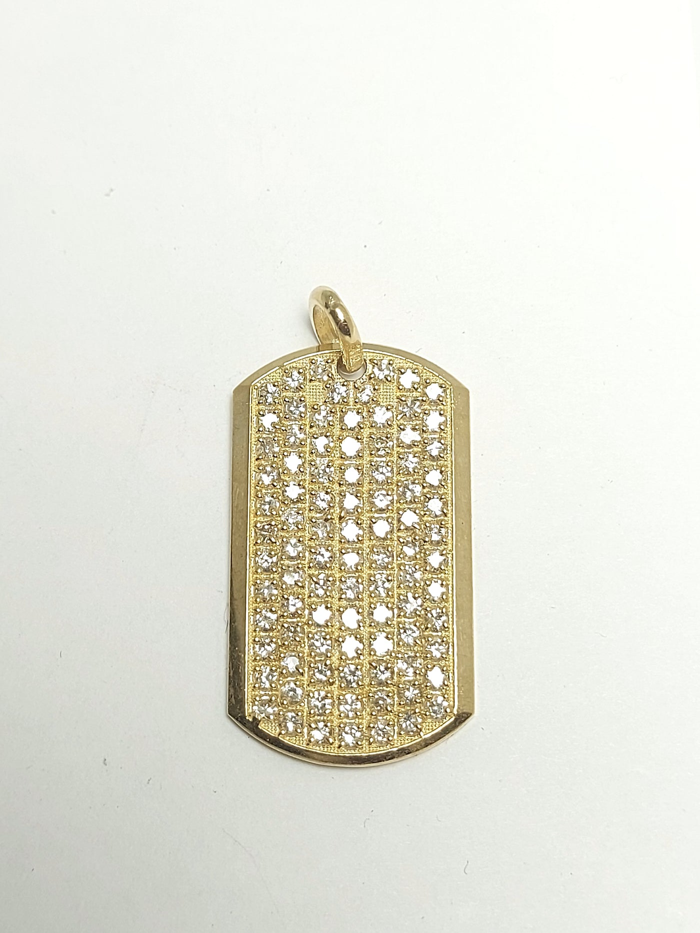 10k Gold Dog tag Pendant