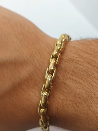 Unisex solid gold bracelet