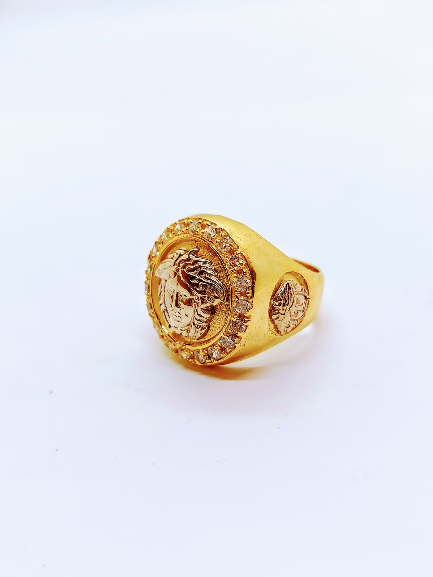 Gold Greek design ring for men