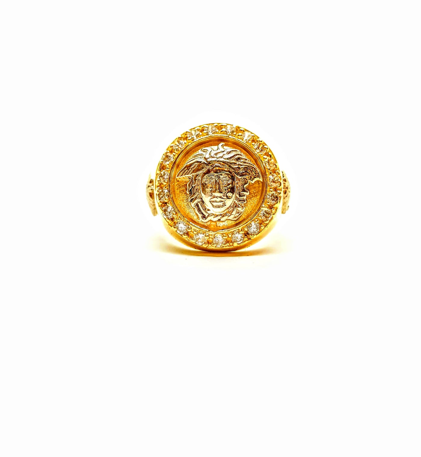 Gold Greek design ring for men