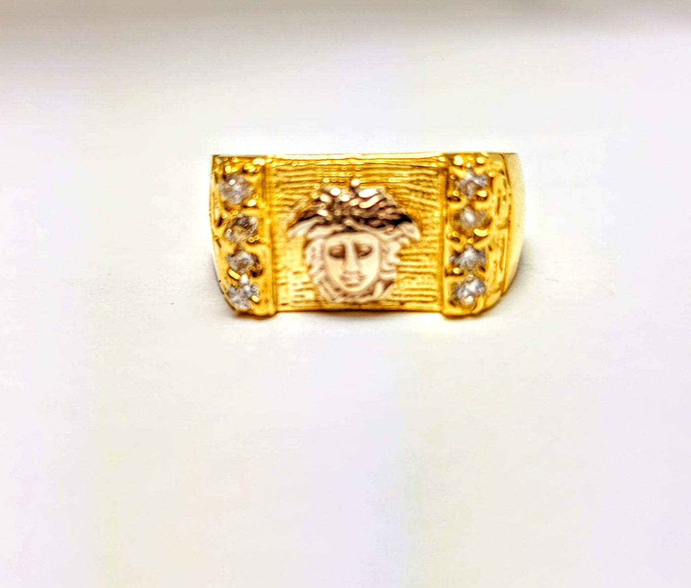 Gold Greek design ring for men