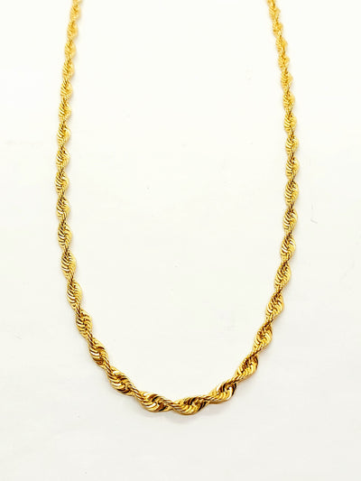 Gold unisex rope chain