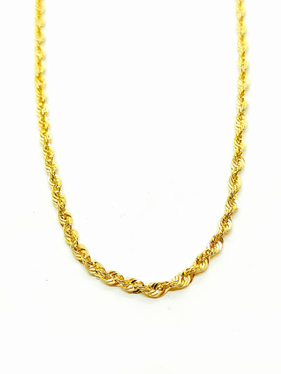 Gold unisex rope chain