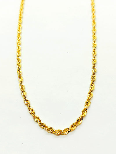 Gold unisex rope chain