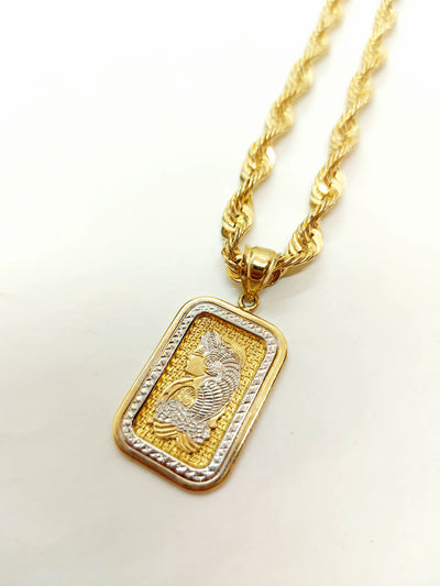 Beautiful Lady Gold Pendant