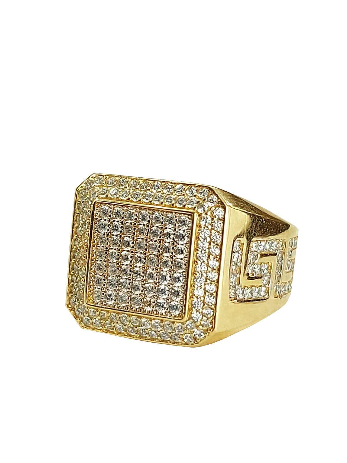 Men's shiny gold ring