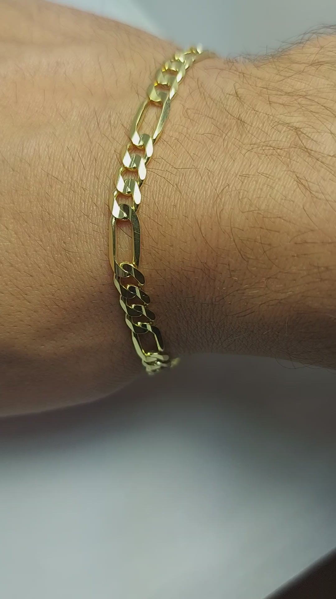 Gold Figaro bracelet for men