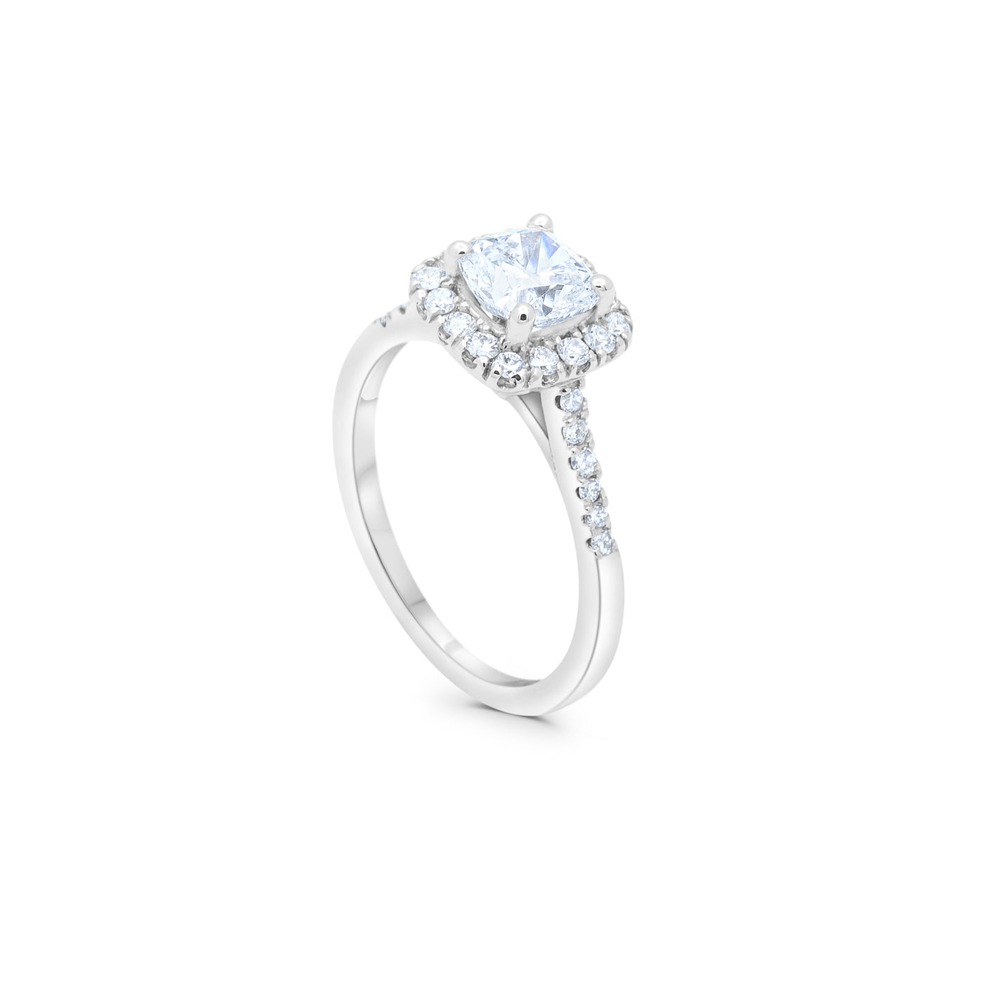 LAB Cushion cut Diamond | Halo Cushion cut Engagement Ring