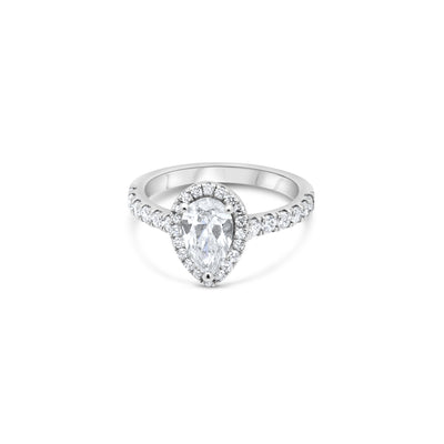 LAB Pear cut Diamond | Halo Pear cut Engagement Ring