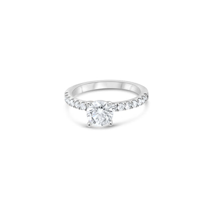 LAB Round cut Diamond | Pavé Round cut Engagement Ring