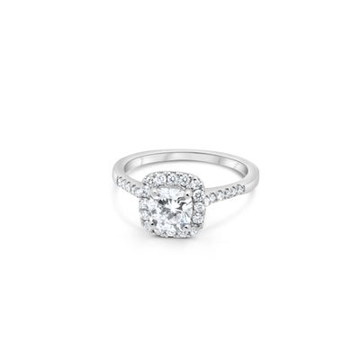 LAB Cushion cut Diamond | Halo Cushion cut Engagement Ring