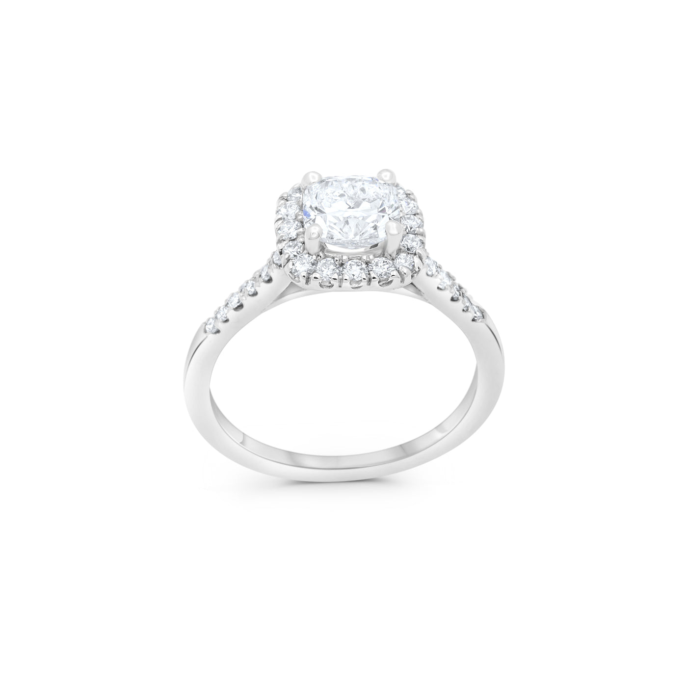 NATURAL Cushion cut Diamond | Halo Cushion cut Diamond