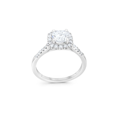 LAB Cushion cut Diamond | Halo Cushion cut Engagement Ring