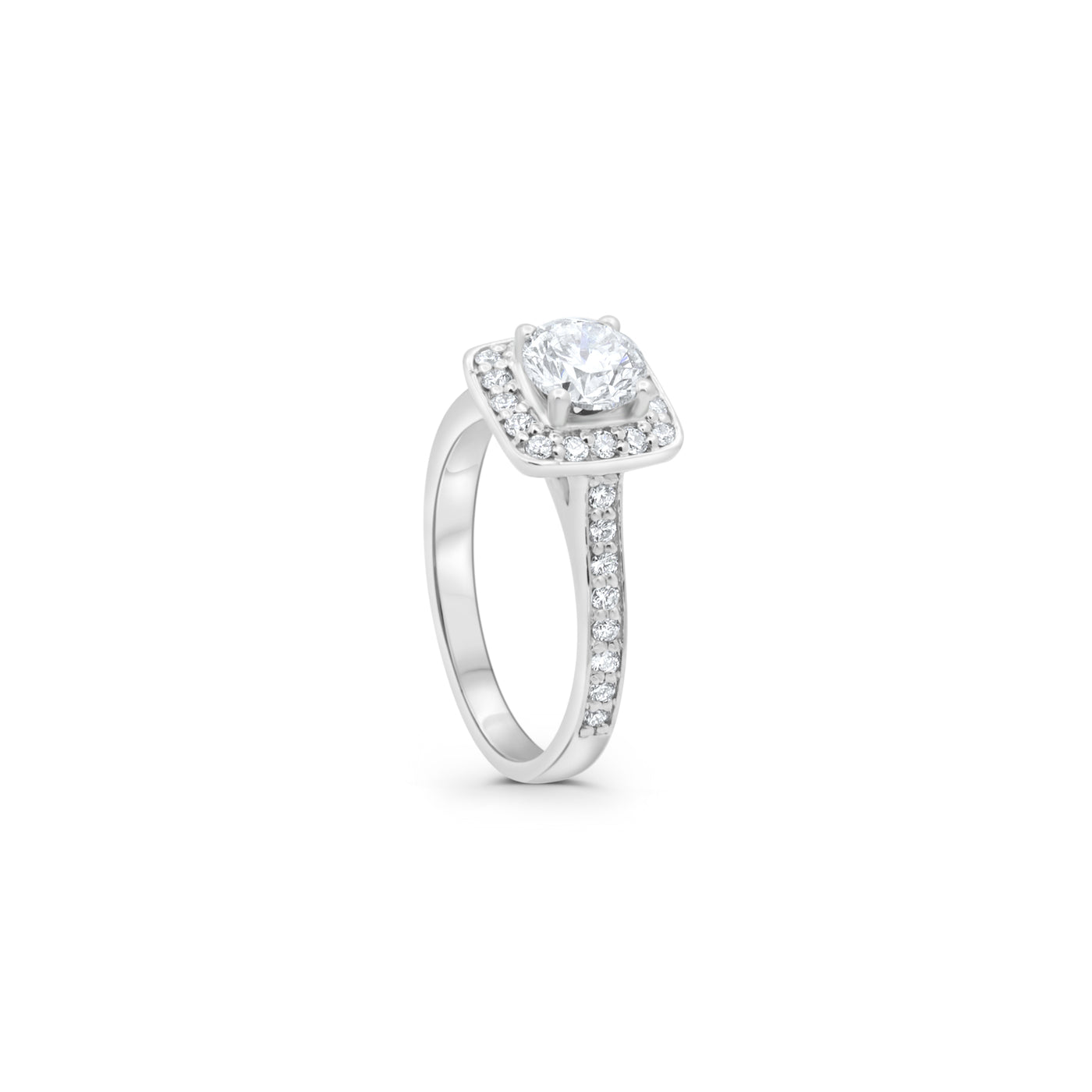 LAB Round cut Diamond | Halo Round cut Engagement Ring