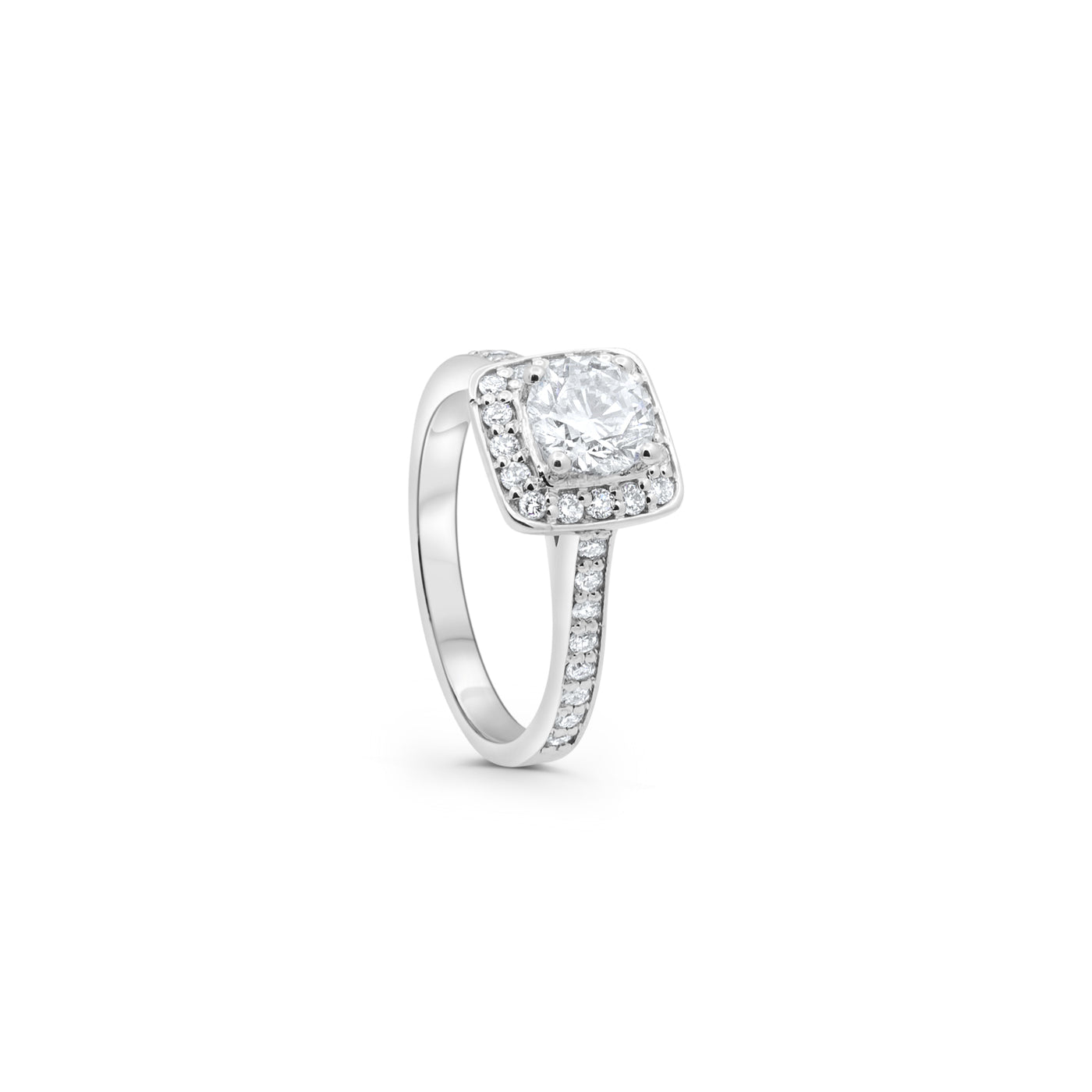 LAB Round cut Diamond | Halo Round cut Engagement Ring